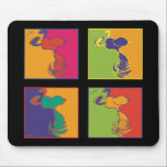 Tapis De Souris cacahuètes | Snoopy Pop Art Moderne<br><div class="desc">Découvrez ce style pop art coloré Peanuts design avec Snoopy.</div>