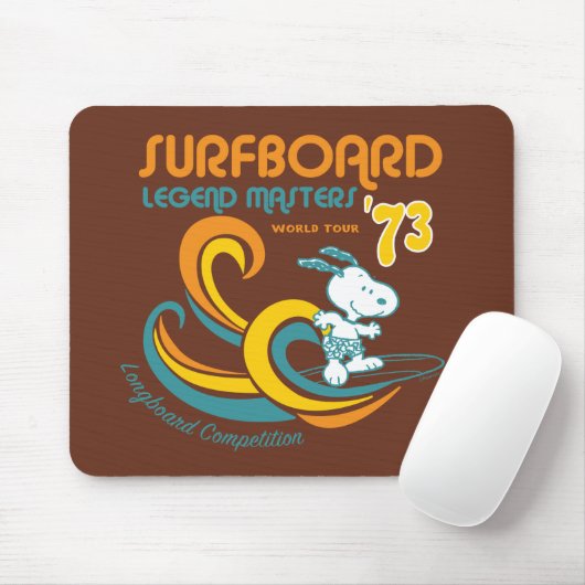 Tapis De Souris cacahuètes | Snoopy Surboard Longboard Competition (Avec souris)