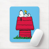 Tapis De Souris cacahuètes | Snoopy & Woodstock Doghouse (Avec souris)