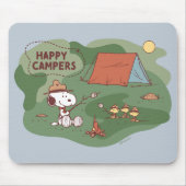 Tapis De Souris cacahuètes | Snoopy & Woodstock Happy Campers (Devant)