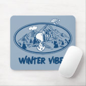 Tapis De Souris cacahuètes | Snoopy & Woodstock Skiing (Avec souris)