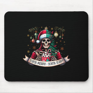 Tapis De Souris Cacao chaud de Noël squelette plutôt joyeux plutôt