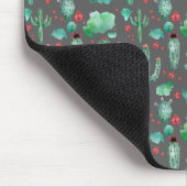 Tapis De Souris cactus and ladybutern pattern - black background (Coin)