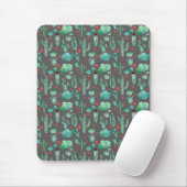 Tapis De Souris cactus and ladybutern pattern - black background (Avec souris)