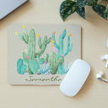Tapis De Souris Cactus Cacti Succulent Southwest Desert Watercolor<br><div class="desc">This design may be personalized in the area provided by changing the Phoand/or text. Or it can be customized by choosing the click to customize further option and delete or change the color of the background, add text, change the text color style, or delete the text for an image only...</div>