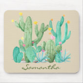 Tapis De Souris Cactus Cacti Succulent Southwest Desert Watercolor (Devant)