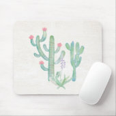 Tapis De Souris Cactus de Bohème d'aquarelle (Avec souris)