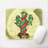 Tapis De Souris Cactus de Noël Mousepad (Avec souris)