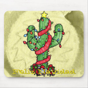 Tapis De Souris Cactus de Noël Mousepad