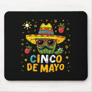 Tapis De Souris Cactus - Drôle Cinco De Mayo Hommes Femmes Mexique