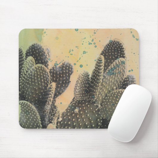 Tapis De Souris Cactus du désert | Plat vert (Avec souris)
