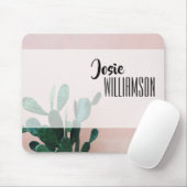 Tapis De Souris Cactus rose moderne (Avec souris)