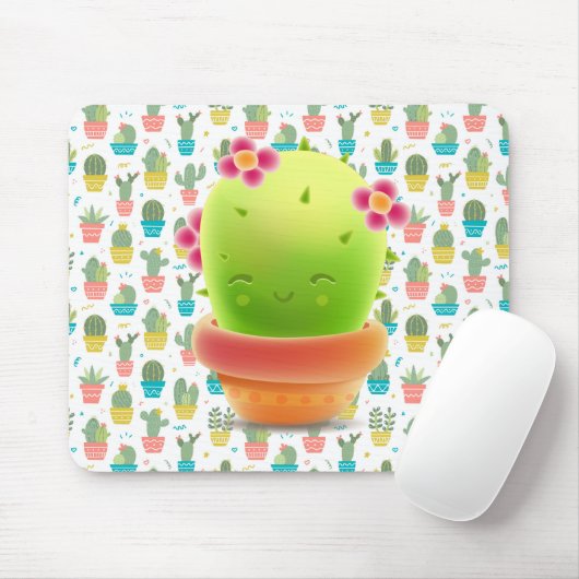 Tapis De Souris Cactus souriant (Avec souris)