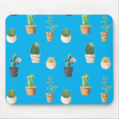Tapis De Souris Cactus Succulents de Dessert Vert dans les pots (Devant)