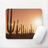 Tapis De Souris Cactus sur le désert (Avec souris)