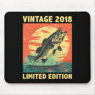 Tapis De Souris Cadeau âgé de 6 ans 2018 Pêcheur Poisson 6e B