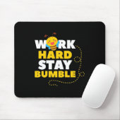 Tapis De Souris Cadeau apiculteur | Beer Work Hard Stay Bumble (Avec souris)