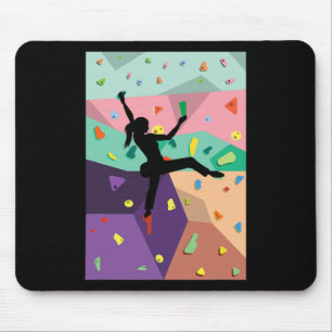 Tapis De Souris Cadeau d'alpiniste de sports d'escalade de mur d'e