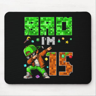 Tapis De Souris Cadeau d'anniversaire de style Pixel Dab Gamer pou