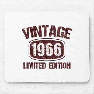 Tapis De Souris Cadeau d'anniversaire vintage 1966 60 ans 60ème an