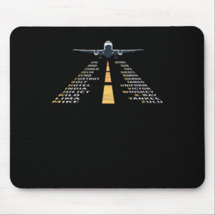 Tapis De Souris Cadeau d'avion d'un cadet de pilote phonétique