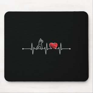 Tapis De Souris Cadeau de battement de coeur de joueur de cricket 
