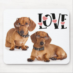 Tapis De Souris Cadeau de chien mignon Wiener Doxin Amoureux des D