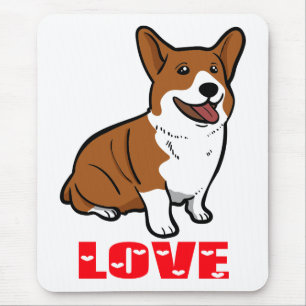 Tapis De Souris Cadeau de chiot mignon dessin animé Corgi gallois 