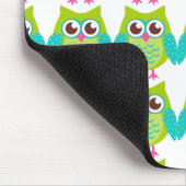 Tapis De Souris Cadeau de Chouettes vertes (Coin)