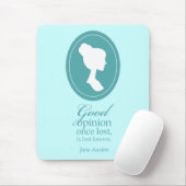 Tapis De Souris Cadeau de citation perdu par opinion bleue de Jane (Avec souris)