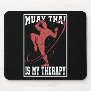 Tapis De Souris Cadeau de combattant d'arts martiaux de kickboxing