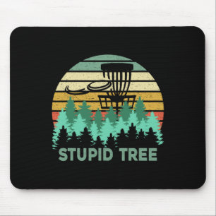 Tapis De Souris Cadeau de disque de golf drôle Frisbee Arbre stupi