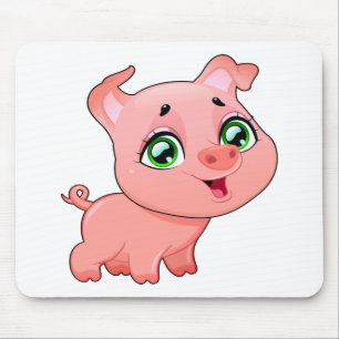 Tapis De Souris Cadeau de fermier de campagne mignon Cochon rose d