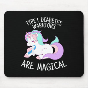 Tapis De Souris Cadeau de guerrier du diabète licorne