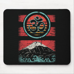 Tapis De Souris Cadeau de méditation de style rétro vintage années