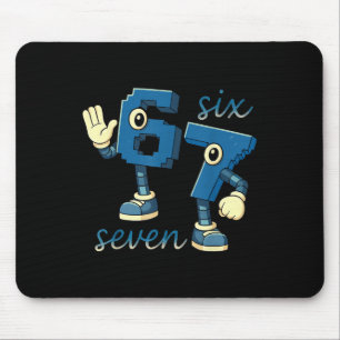 Tapis De Souris Cadeau de mème de numéro Six Seven rétro pour homm