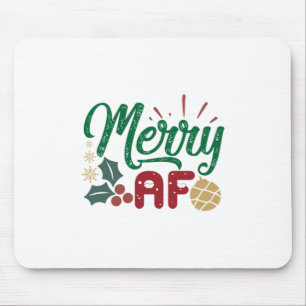 Tapis De Souris Cadeau de Noël Merry AF Cool Sassy