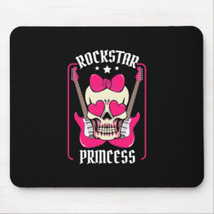 Tapis De Souris Cadeau de Noël Rokstar Princess Skull