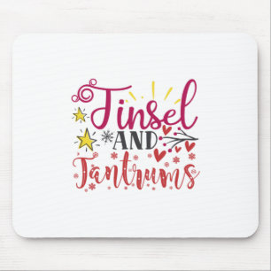 Tapis De Souris Cadeau de Noël Tinsel Et Tantrums