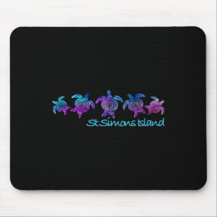 Tapis De Souris Cadeau de tortue tribale de design de plage de l'î