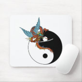 Tapis De Souris Cadeau de Yin Yang de dragon (Avec souris)