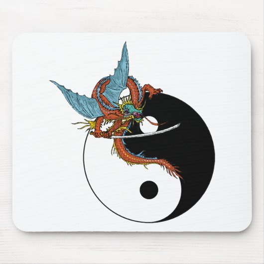 Tapis De Souris Cadeau de Yin Yang de dragon (Devant)