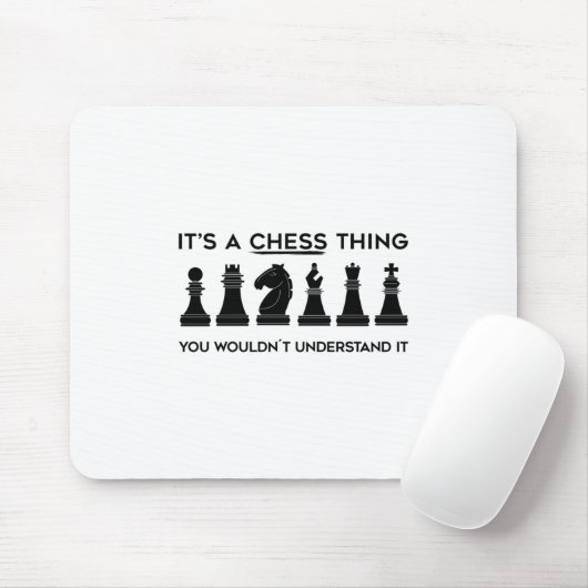 Tapis De Souris Cadeau d'échecs | Chess Player Chessboard Chess Cl (Avec souris)