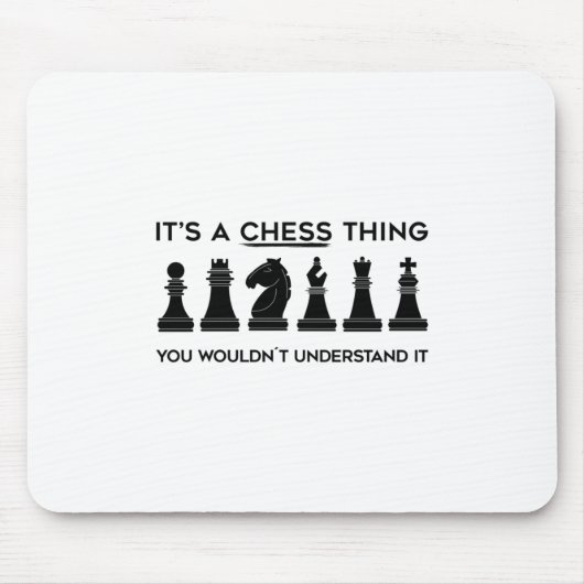 Tapis De Souris Cadeau d'échecs | Chess Player Chessboard Chess Cl (Devant)