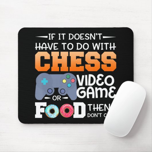 Tapis De Souris Cadeau d'échecs| Jeu Vidéo D'Échecs Ou Conception (Avec souris)