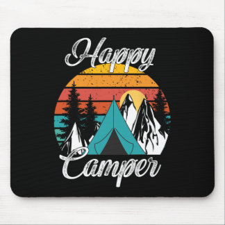 Tapis De Souris Cadeau drôle de campeur heureux pour amateur de ca
