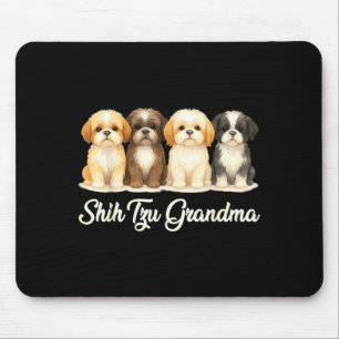 Tapis De Souris Cadeau drôle de grand-mère Shih Tzu pour femme mig