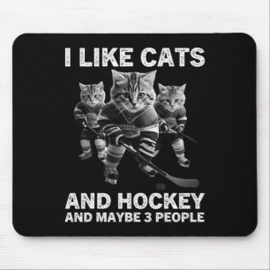 Tapis De Souris Cadeau drôle de hockey pour chat pour les introver