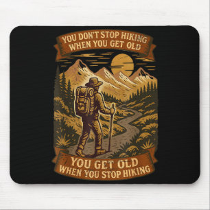 Tapis De Souris Cadeau drôle de randonneur Citation extérieure ama