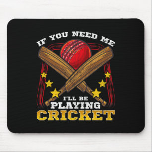 Tapis De Souris Cadeau drôle de vêtements de jeu de cricket sporti